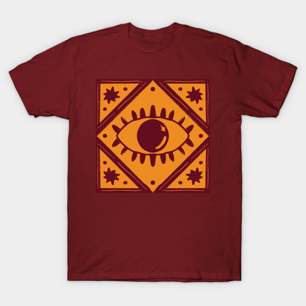 All Seeing Eye | Terracotta Version T-Shirt by ghostieking